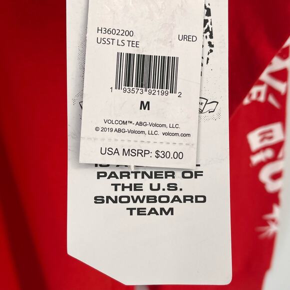 Volcom US Snowboard Team Red T-Shirt ALIVE WE RIDE Womens Size Medium - Picture 8 of 10